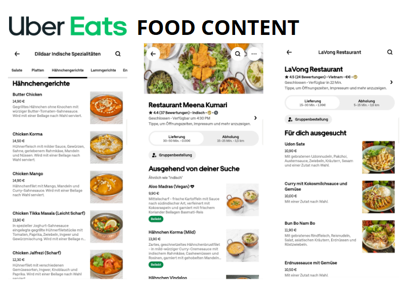 PROFESSIONELLE AUFNAHMEN FÜR UBER EATS
